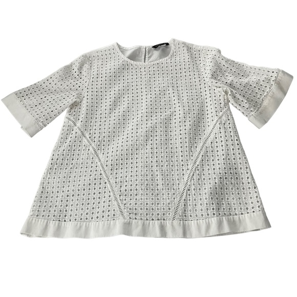 Banana Republic Factory White Eyelet Cotton Top - Picture 5 of 8